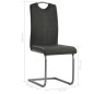vidaXL Sillas de comedor voladizas 6 unidades cuero sintético gris vidaXL Sillas de comedor voladizas 6 unidades cuero sintético gris