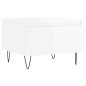 vidaXL Mesa de centro madera de ingeniería blanco brillo 50x46x35 cm vidaXL Mesa de centro madera de ingeniería blanco brillo 50x46x35 cm