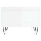 vidaXL Mesa de centro madera de ingeniería blanco brillo 50x46x35 cm vidaXL Mesa de centro madera de ingeniería blanco brillo 50x46x35 cm