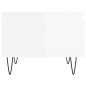 vidaXL Mesa de centro madera de ingeniería blanco brillo 50x46x35 cm vidaXL Mesa de centro madera de ingeniería blanco brillo 50x46x35 cm