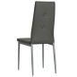 vidaXL Sillas comedor 6 unidades cuero artificial gris vidaXL Sillas comedor 6 unidades cuero artificial gris