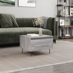 vidaXL Mesa de centro madera de ingeniería gris Sonoma 50x46x35 cm