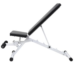 vidaXL Banco de ejercicios con juego de pesas y mancuernas 60,5 kg