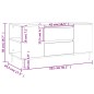 vidaXL Mesa de centro madera de ingeniería negro 102x44,5x50 cm vidaXL Mesa de centro madera de ingeniería negro 102x44,5x50 cm
