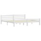 vidaXL Estructura de cama de madera maciza de pino blanca 200x200 cm vidaXL Estructura de cama de madera maciza de pino blanca 200x200 cm