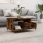 vidaXL Mesa de centro madera contrachapada roble ahumado 90x49x45 cm vidaXL Mesa de centro madera contrachapada roble ahumado 90x49x45 cm