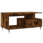 vidaXL Mesa de centro madera contrachapada roble ahumado 90x49x45 cm vidaXL Mesa de centro madera contrachapada roble ahumado 90x49x45 cm