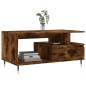 vidaXL Mesa de centro madera contrachapada roble ahumado 90x49x45 cm vidaXL Mesa de centro madera contrachapada roble ahumado 90x49x45 cm