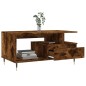 vidaXL Mesa de centro madera contrachapada roble ahumado 90x49x45 cm vidaXL Mesa de centro madera contrachapada roble ahumado 90x49x45 cm