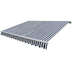 vidaXL Toldo plegable de operación manual 300 cm azul y blanco