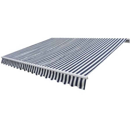 vidaXL Toldo plegable de operación manual 300 cm azul y blanco