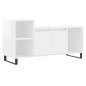 vidaXL Mueble de TV madera contrachapada blanco brillo 100x35x55 cm vidaXL Mueble de TV madera contrachapada blanco brillo 100x35x55 cm