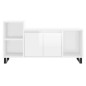 vidaXL Mueble de TV madera contrachapada blanco brillo 100x35x55 cm vidaXL Mueble de TV madera contrachapada blanco brillo 100x35x55 cm