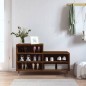 vidaXL Mueble zapatero madera contrachapada roble marrón 102x36x60 cm vidaXL Mueble zapatero madera contrachapada roble marrón 102x36x60 cm