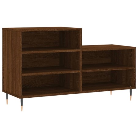 vidaXL Mueble zapatero madera contrachapada roble marrón 102x36x60 cm
