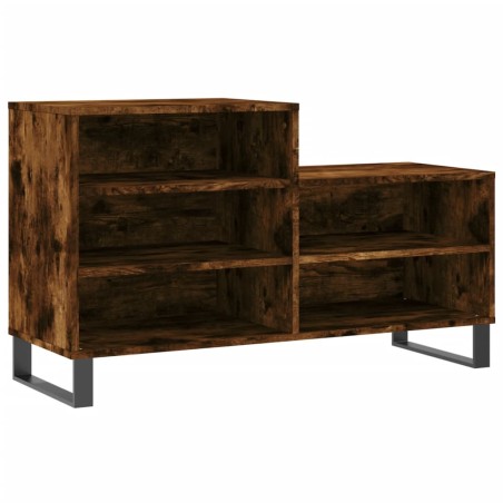 vidaXL Mueble zapatero madera contrachapada roble ahumado 102x36x60 cm
