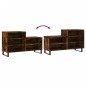 vidaXL Mueble zapatero madera contrachapada roble ahumado 102x36x60 cm vidaXL Mueble zapatero madera contrachapada roble ahumado 102x36x60 cm