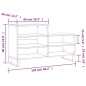 vidaXL Mueble zapatero madera contrachapada roble marrón 102x36x60 cm vidaXL Mueble zapatero madera contrachapada roble marrón 102x36x60 cm