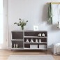 vidaXL Mueble zapatero madera contrachapada gris hormigón 102x36x60 cm vidaXL Mueble zapatero madera contrachapada gris hormigón 102x36x60 cm