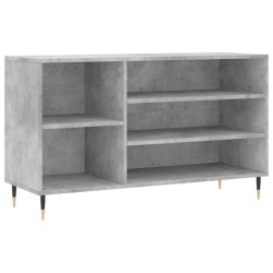 vidaXL Mueble zapatero madera contrachapada gris hormigón 102x36x60 cm