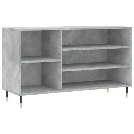 vidaXL Mueble zapatero madera contrachapada gris hormigón 102x36x60 cm