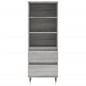 vidaXL Aparador alto madera contrachapada gris Sonoma 40x36x110 cm