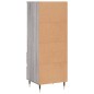 vidaXL Aparador alto madera contrachapada gris Sonoma 40x36x110 cm