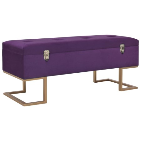 vidaXL Banco con compartimento 105 cm morado de terciopelo