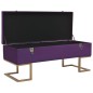 vidaXL Banco con compartimento 105 cm morado de terciopelo vidaXL Banco con compartimento 105 cm morado de terciopelo