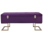 vidaXL Banco con compartimento 105 cm morado de terciopelo vidaXL Banco con compartimento 105 cm morado de terciopelo