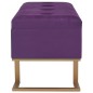 vidaXL Banco con compartimento 105 cm morado de terciopelo vidaXL Banco con compartimento 105 cm morado de terciopelo