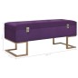 vidaXL Banco con compartimento 105 cm morado de terciopelo vidaXL Banco con compartimento 105 cm morado de terciopelo