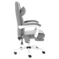 vidaXL Silla de oficina de masaje de tela gris vidaXL Silla de oficina de masaje de tela gris