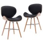 vidaXL Sillas de comedor 2 uds cuero sintético y madera curvada negro vidaXL Sillas de comedor 2 uds cuero sintético y madera curvada negro