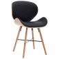 vidaXL Sillas de comedor 2 uds cuero sintético y madera curvada negro vidaXL Sillas de comedor 2 uds cuero sintético y madera curvada negro