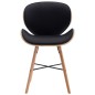 vidaXL Sillas de comedor 2 uds cuero sintético y madera curvada negro vidaXL Sillas de comedor 2 uds cuero sintético y madera curvada negro
