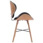 vidaXL Sillas de comedor 2 uds cuero sintético y madera curvada negro vidaXL Sillas de comedor 2 uds cuero sintético y madera curvada negro