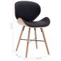 vidaXL Sillas de comedor 2 uds cuero sintético y madera curvada negro vidaXL Sillas de comedor 2 uds cuero sintético y madera curvada negro