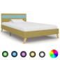 vidaXL Estructura de cama con LED tela verde 90x200 cm vidaXL Estructura de cama con LED tela verde 90x200 cm
