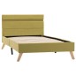 vidaXL Estructura de cama con LED tela verde 90x200 cm vidaXL Estructura de cama con LED tela verde 90x200 cm