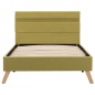 vidaXL Estructura de cama con LED tela verde 90x200 cm vidaXL Estructura de cama con LED tela verde 90x200 cm