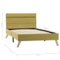 vidaXL Estructura de cama con LED tela verde 90x200 cm vidaXL Estructura de cama con LED tela verde 90x200 cm