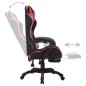 vidaXL Silla gaming con luces LED RGB cuero sintético rojo y negro