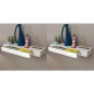 vidaXL Estantes de pared flotantes con cajones 2 uds blanco 80 cm vidaXL Estantes de pared flotantes con cajones 2 uds blanco 80 cm
