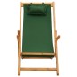 vidaXL Silla de playa plegable madera maciza de eucalipto y tela verde vidaXL Silla de playa plegable madera maciza de eucalipto y tela verde