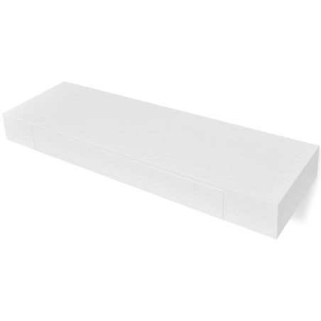 vidaXL Estantes de pared flotantes con cajones 2 uds blanco 80 cm