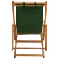 vidaXL Silla de playa plegable madera maciza de eucalipto y tela verde vidaXL Silla de playa plegable madera maciza de eucalipto y tela verde