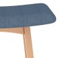 vidaXL Taburetes de cocina 2 unidades tela azul vidaXL Taburetes de cocina 2 unidades tela azul