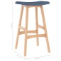 vidaXL Taburetes de cocina 2 unidades tela azul vidaXL Taburetes de cocina 2 unidades tela azul