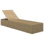 vidaXL Tumbona de ratán sintético marrón y blanco crema vidaXL Tumbona de ratán sintético marrón y blanco crema